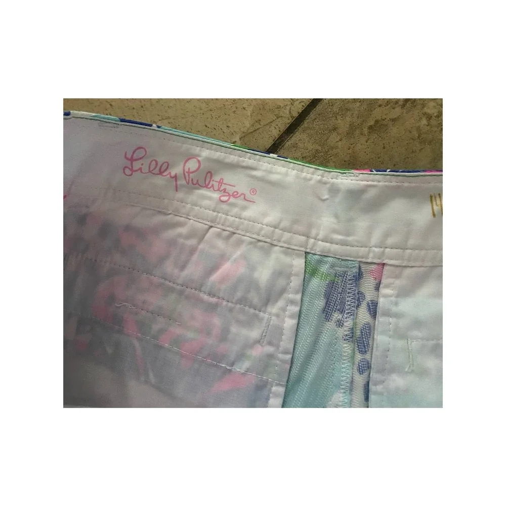 Lilly Pulitzer Callahan In The Garden Fluorescent Shorts Resort White Floral NWT
